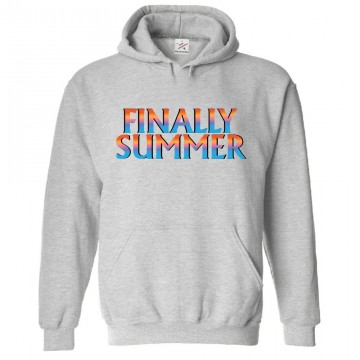 Finally Summer Classic Cool Unisex Kids and Adults Pullover Hoodie						